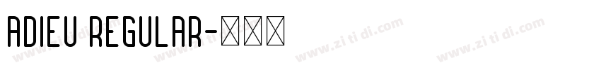 Adieu Regular字体转换